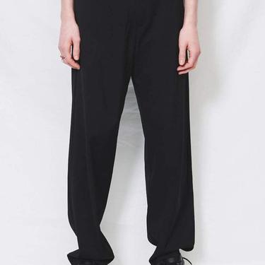 Black Suiting Flat Front Pant