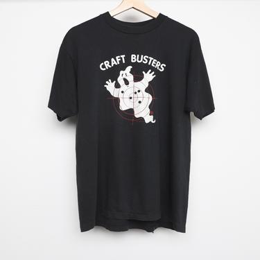 vintage GHOSTBUSTERS style black 1984 &amp;quot;Craft Busters&amp;quot; vintage t-shirt -- size xl 