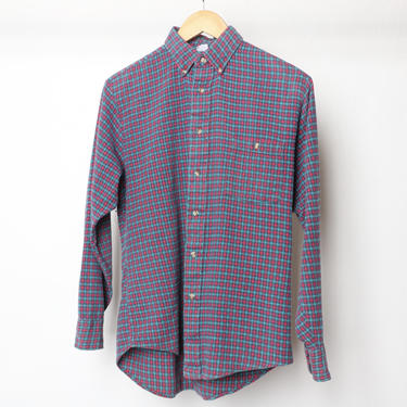 vintage FLANNEL nirvana kurt COBAIN 90s soft plaid flannel shirt men's size SMALL 