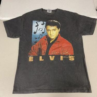 Vtg Alstyle Apparel Activewear Elvis Presley Faded Black T-shirt Medium