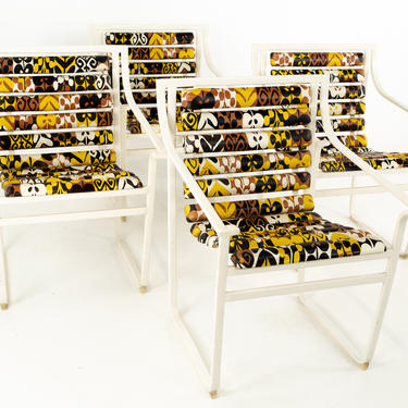 Samsonite Mid Century Metal and Vinyl Patio Chairs - Set of 4 - mcm 