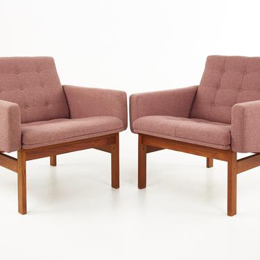 Poul Cadovius Mid Century Teak Lounge Chairs - A Pair - mcm 