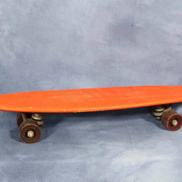 Vintage 23&amp;quot; Orange Plastic Nash Sidewalk Skateboard, 1970s Surfer Style 