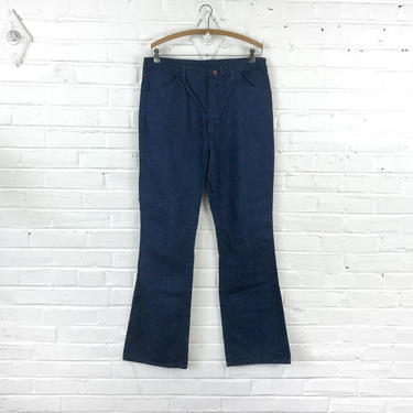 36x34 Vintage 1960s 1970s Maverick Flair Leg Men’s Jeans made from Older 1940s Denim 