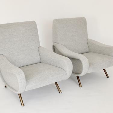 Marco Zanuso Italian Pair of Lady Chairs for Arflex 