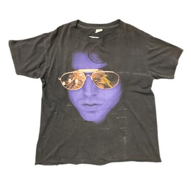 (L) Lizard King Jim Morrison Distressed Grey Single Stitch Tshirt 082521 ERF
