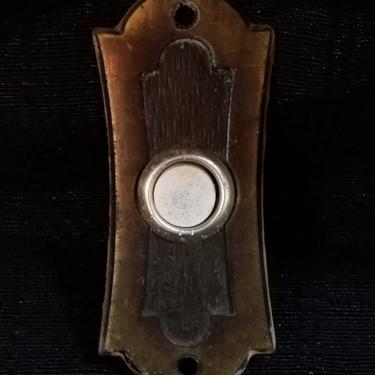 Vintage Cast Brass Electric Doorbell Ringer 1.5 x 3.5