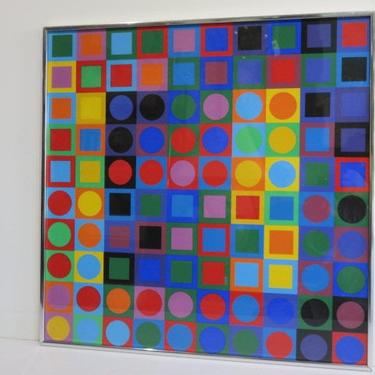Victor Vasarely Silkscreen 1969 Planetary Folklore Participations Mid Century Modern by MidCenturyCity