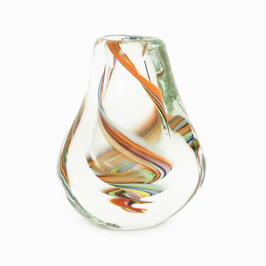 Murano Style Glass Clear Mid Century Modern 
