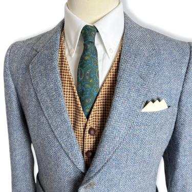 Vintage 100% WOOL TWEED Wool Blazer ~ 36 S ~ Herringbone ~ jacket / sport coat ~ Preppy / Ivy League / Trad ~ Custom / Bespoke 