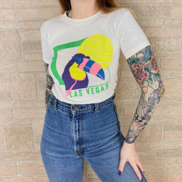 80's Las Vegas Tucan Neon Souvenir Shirt 