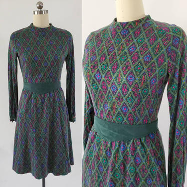 1960s Day Dress with Suede Belt from POSH by Jay Anderson 60s Dresses 60's Women's Vintage Size 