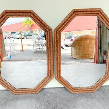 Pair of Islandy Octagon Mirrors