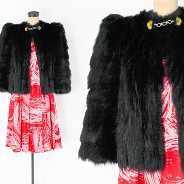 1940s Black Fur Jacket | 40s Short Black Fur Coat | Arctic Fur Co. | Medium 