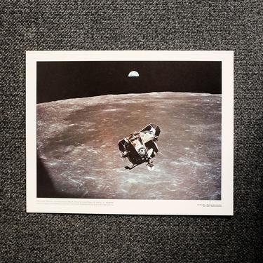 Large Nasa Print - Vintage Nasa Lunar Module Space Photo 
