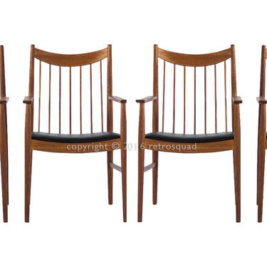 Buy 1 - 4 Teak Captains Dining Chairs By Arne Vodder for Sibast, Danish Modern