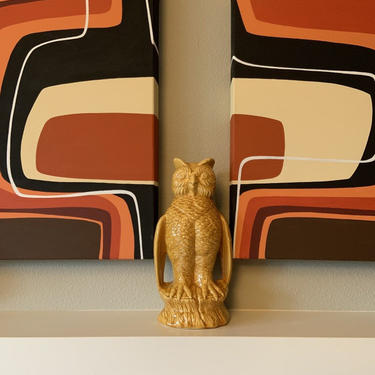 Vintage 1960s 1970s MADDUX of California Large Ceramic Owl 