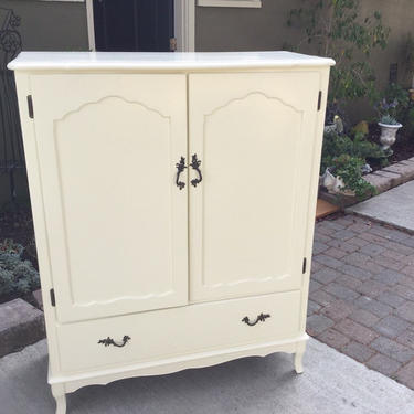 SOLD ~ 1950's Vintage French Armoire by CalVintageDesigns