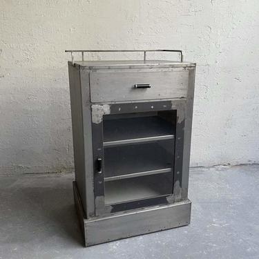 Industrial Brushed Steel Nurse Station Medicine Cabinet
