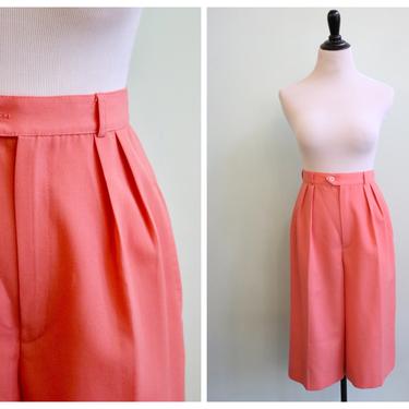Vintage 1980's Salmon Pink Culottes | Size Small 