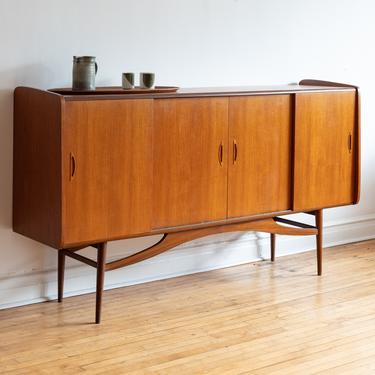 Mid Century Modern Danish Tall Teak Bar Cabinet | Spaced Out Studio ...