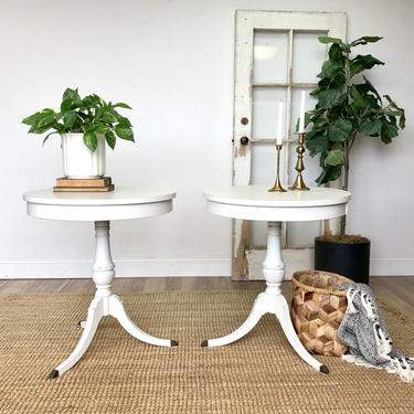 Round End Tables - Distressed Furniture 
