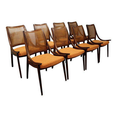 Mid-Century Modern Dining Chairs John Stuart Glenn of California Caned Dining Chairs Danish Modern 