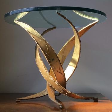Brutalist sculptural ocassional side table 