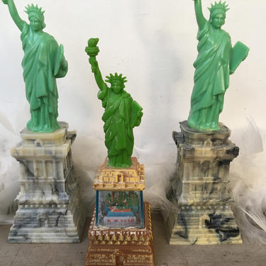 Vintage Statue Of Liberty Collection Of 3,  New York City Souvenir, Plastic Statues, Snow Globe 
