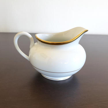 Haviland Orsay Gold Cream Pitcher, Modern &amp;quot;Orsay Or&amp;quot; Pattern 