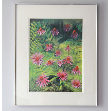 Botanic Floral Watercolor Limited Edition Print on paper, in museum quality double bevel mat ready for 16” x 20” frame 