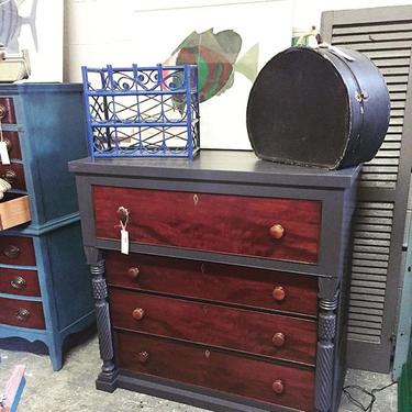 Awesome Empire dresser looking for a new forever home! At Rough Luxe Warehouse open tomorrow at 10am! #vintage #stylishpatina #diyproject #chalkpaint #vintage #vintagefurniture #fallschurch
