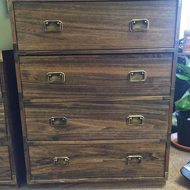 Tall Walnut Campaign Dresser by AgentUpcycle