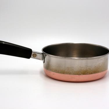 vintage revere ware 3/4 quart saucepan/1990/copper clad bottom 
