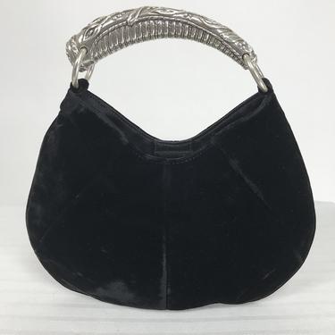 Yves Saint Laurent Black Velvet Mini Mombasa Handbag Tom Ford
