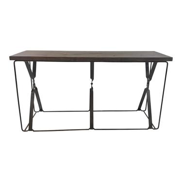 Organic Modern Wood and Metal Gabby Camden Console Table