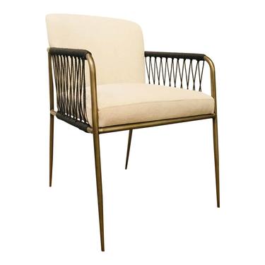 Caracole Modern Antique Brass Finished Accent Prototype Chair