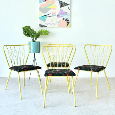 Yellow Vintage Floral Chairs
