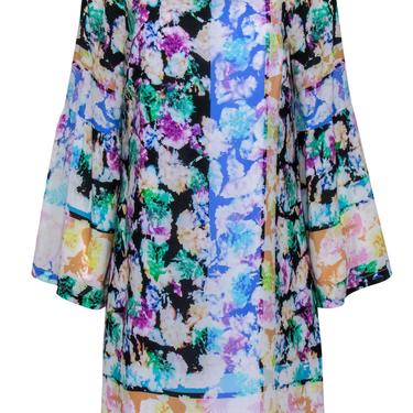 Nanette Lepore - Multicolored Bright Floral Silk Shift Dress Sz 12
