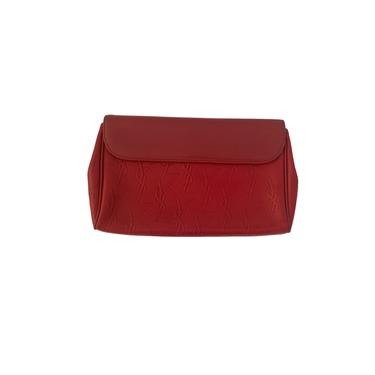 YSL Red Leather Clutch