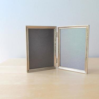 vintage hinged brass picture frame bifold photo frames 