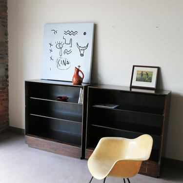Pair of Early Herman Miller Bookcases by Gilbert Rhodes 