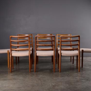 Set of 8 Moller Model 85 Dining Chairs Rosewood Mid Century Danish Modern 