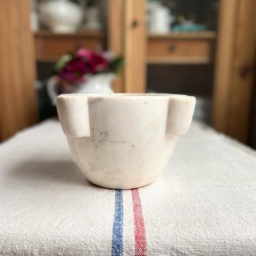 Beautiful antique French farmhouse  marble mortar- FMM 