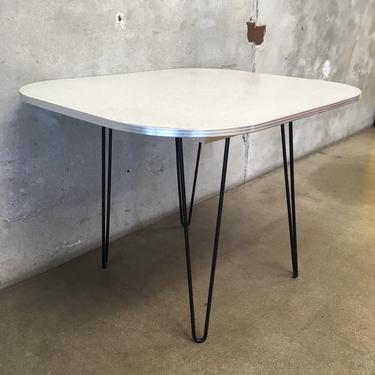 1950's Crushed Ice Formica Table with Hairpin Legs