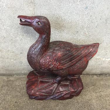 Carved Vintage Asian Duck