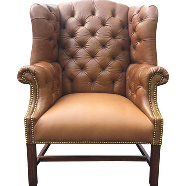 Vintage Chesterfield Wing Back Chair
