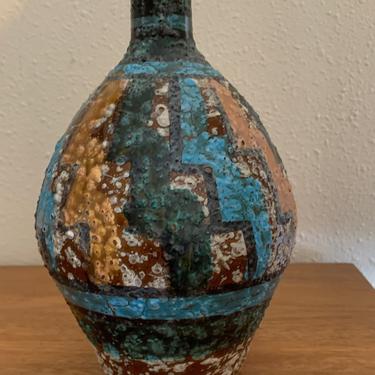 Lava Glaze  Ceramic Vase Mid Century Modern Pottery 