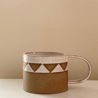 SAMPLE Glazed Cinnamon Mug 12oz - speckled, modern, geometric pattern 