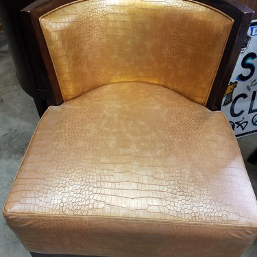 MCM faux alligator Chair 25.5 x 30.5 x 28